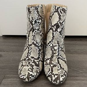 Snake Skin Ankle Boots